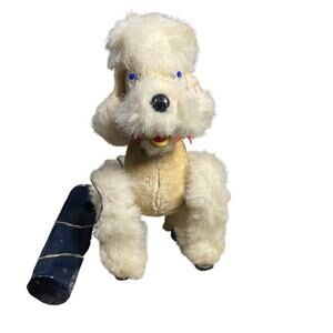 Vintage Made in Japan White Poodle Remote Battery Operated Toy